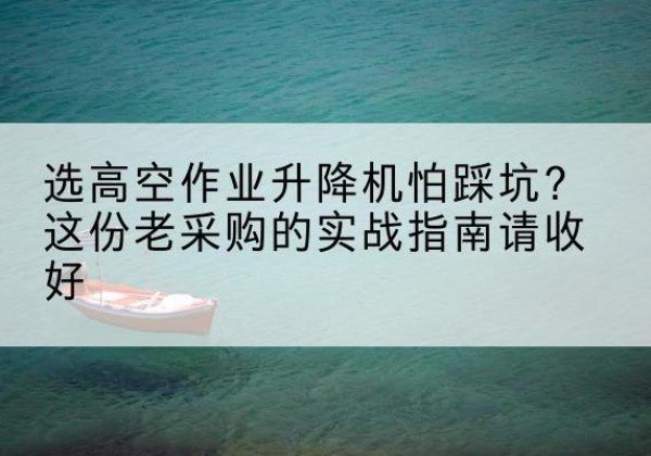 高平高空作业升降机厂家推荐-选高空作业升降机怕踩坑？这份老采购的实战指南请收好
